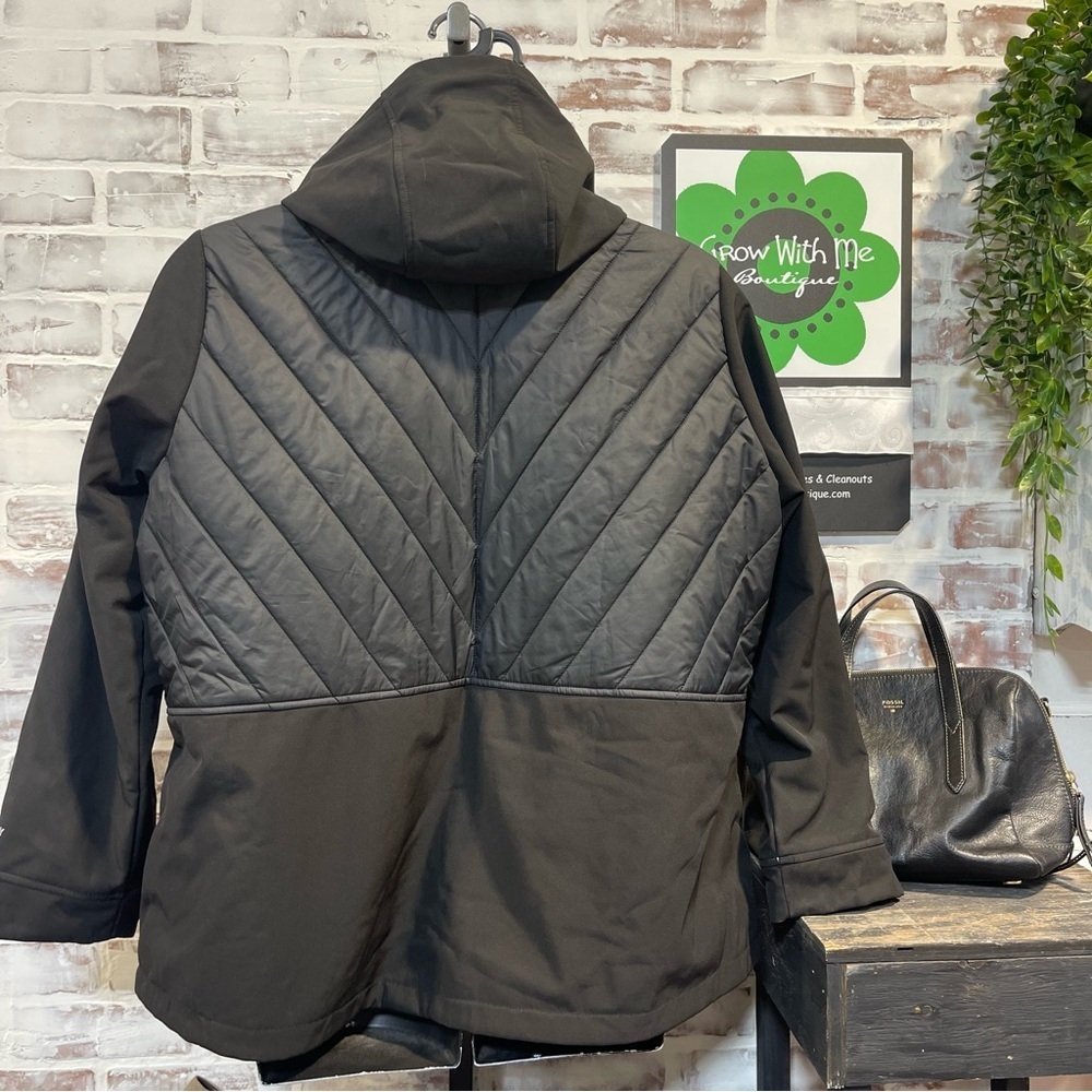 Free Country Black Quilted Puffer Jacket with Hood